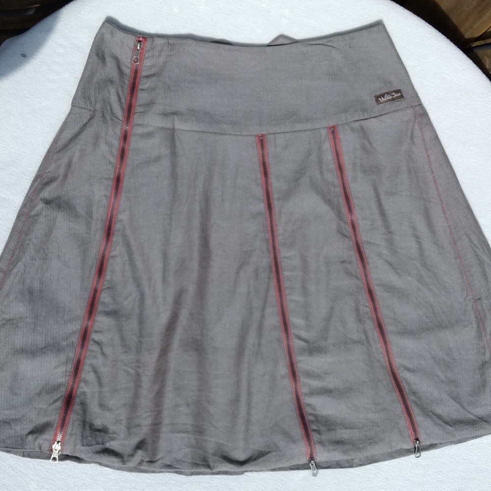 Matilda Jane zipper a-line brown skirt NWT medium